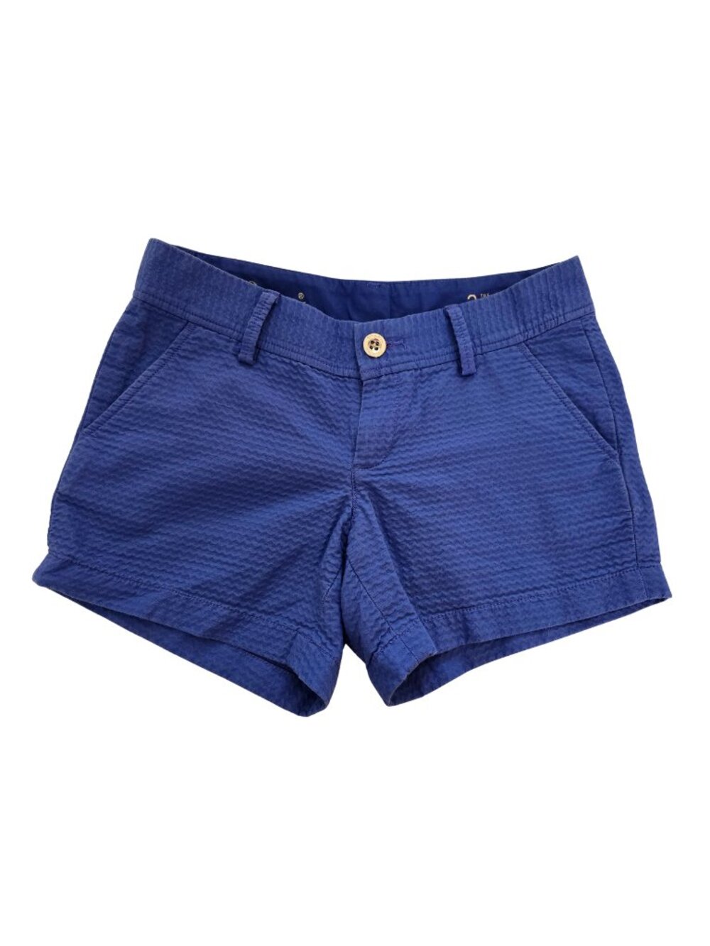 Lilly Pulitzer Women's Blue Seersucker Chino Shorts Size 2